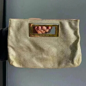Michael Kors Gold Clutch Hand Bag